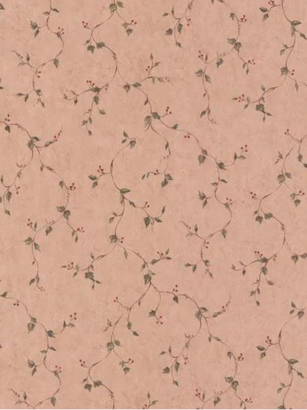 (2) York Wallcoverings Double Rolls 56 sq ft HF8768 Rose Hip Vine, Leaf Berries